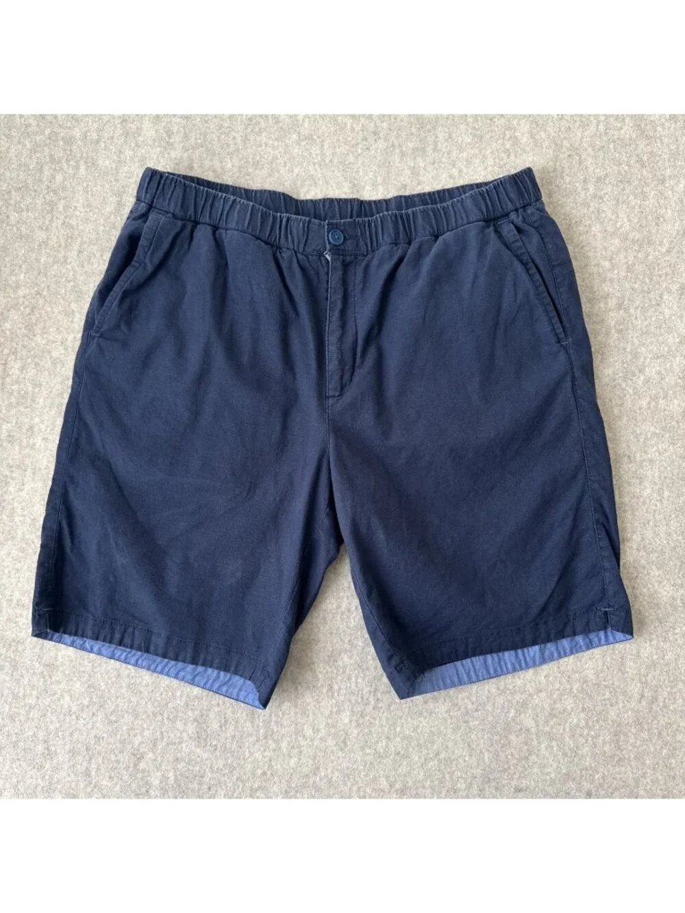 Tommy Bahama Linen Shorts Mens XL Tall Navy 10